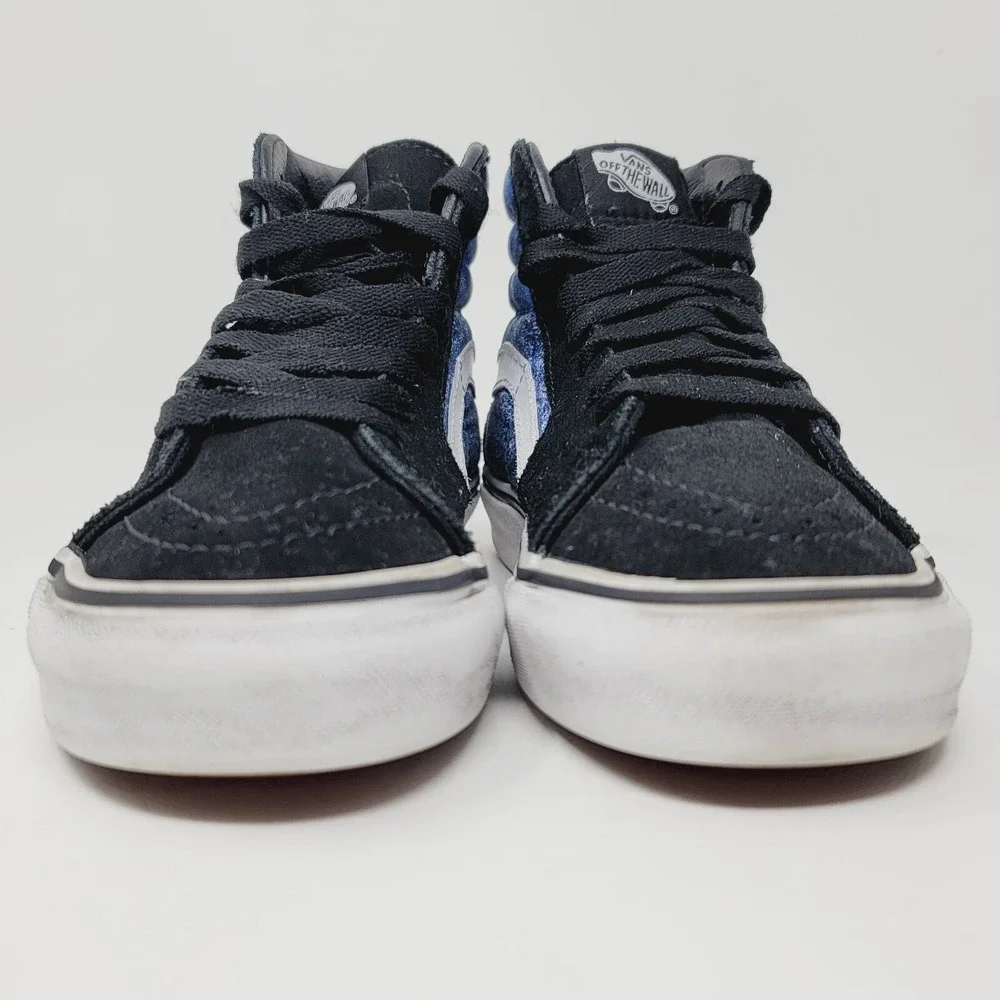 VANS High Top Shoes Women's Sz 5.5 M Sk8m Shark week Hi X Black Blue Sneakers